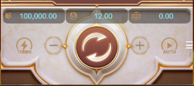 important buttons in the game Midas Fortune